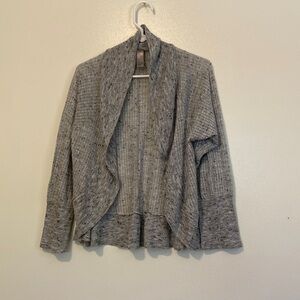 Zoah Design grey rayon poly blend open cardigan large